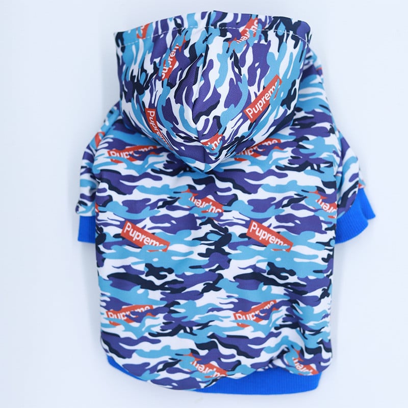Camouflage Designer Streetwear Dog Hoodie